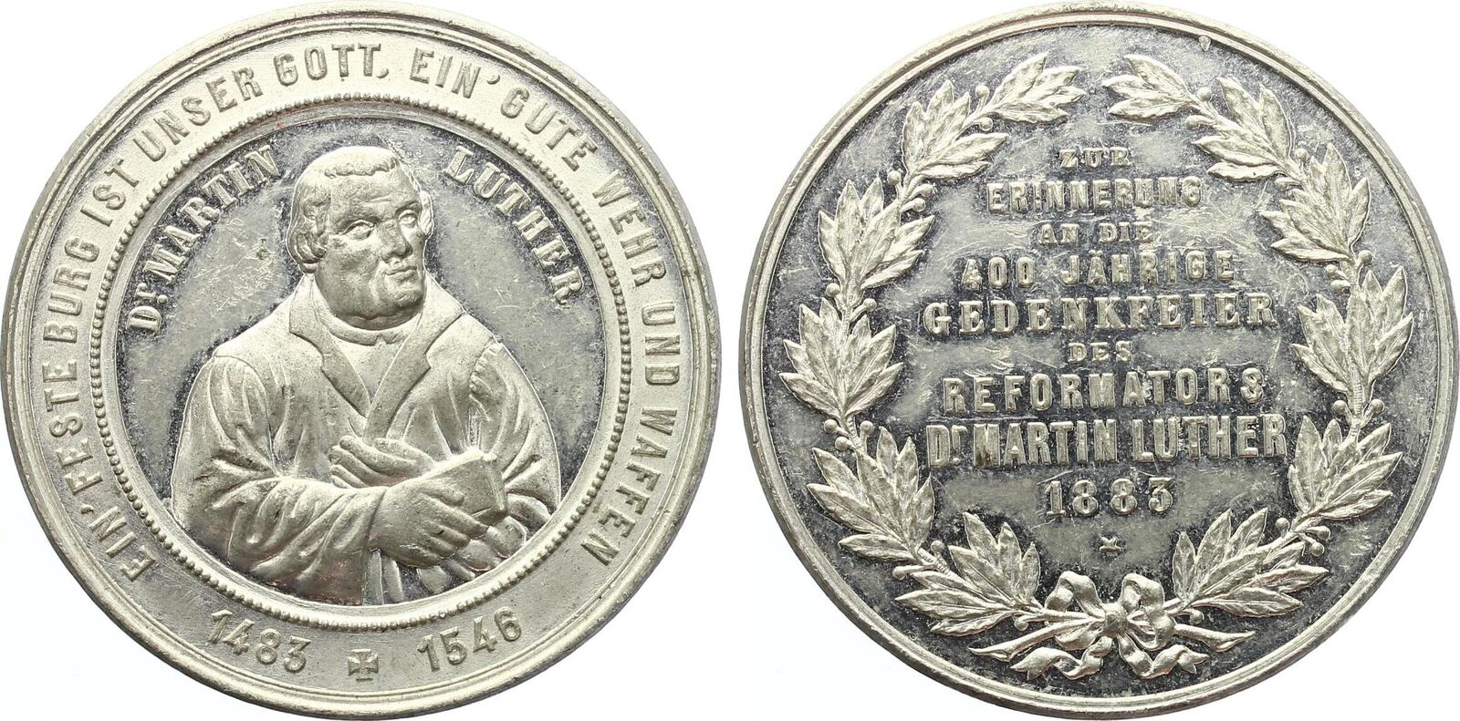 1883 Medaille Martin Luther 400 Jahre Reformation Vz MA Shops