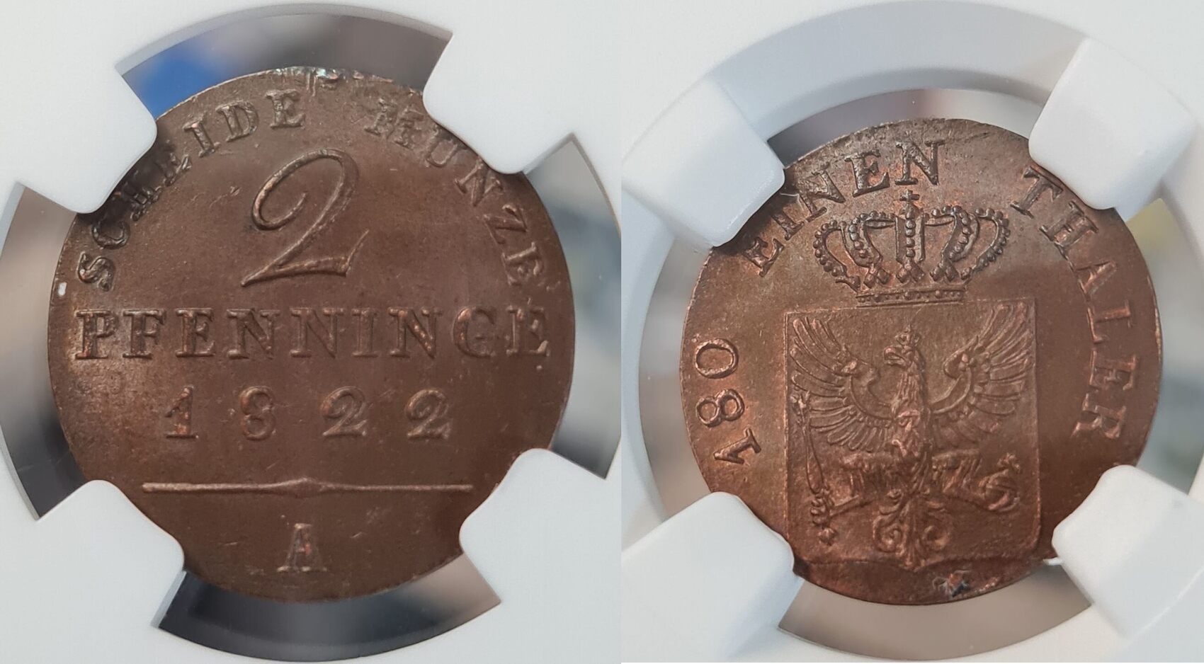 Brandenburg Preu En Cu Pfennig A Friedrich Wilhelm Iii Ngc Ms