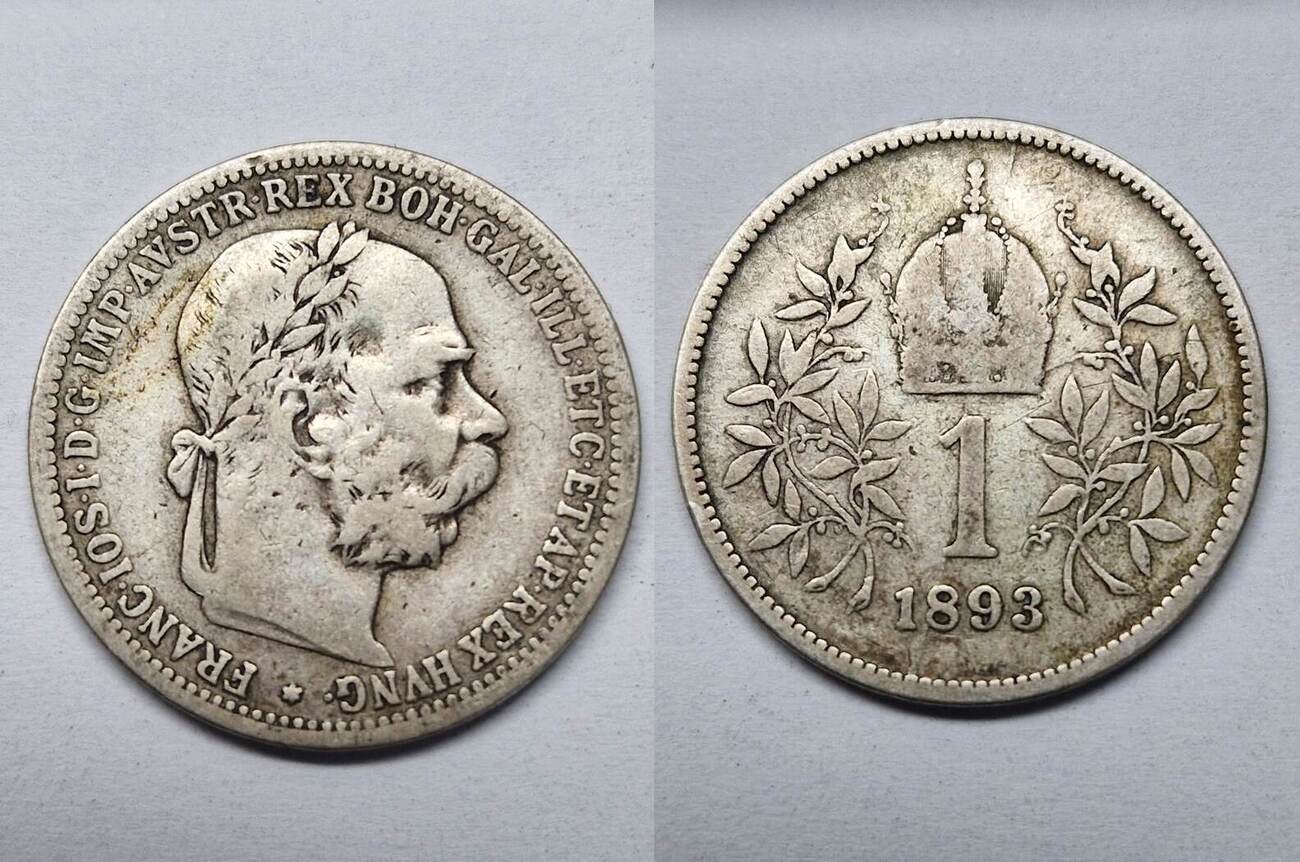 1893 1 Krone Österreich Franz Josef I ss MA Shops