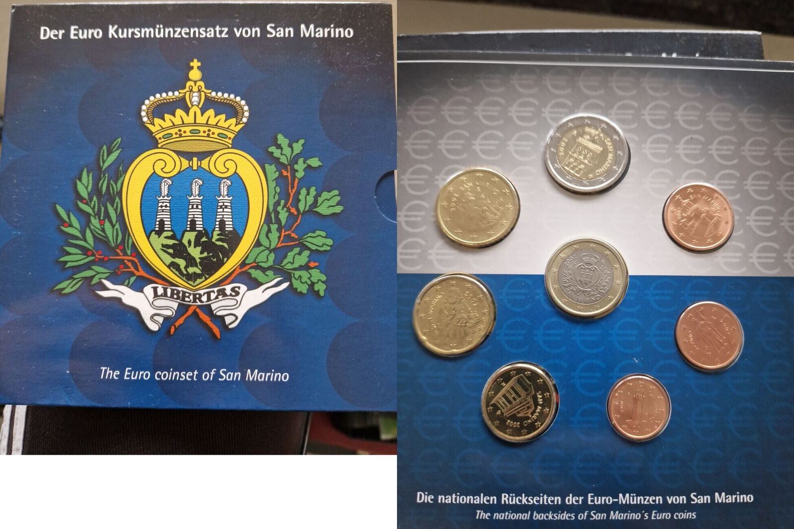 KMS San Marino 2002 Kursmünzensatz ST im Blister MA Shops