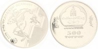 MOGOLEI 500 Tugrik 2006 Silber PP Fußball Weltmeisterschaft in Deutschland