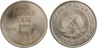 5 Mark XX Jahre DDR erhöhter Nickelanteil