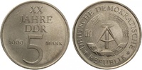 5 Mark XX Jahre DDR erhöhter Nickelanteil Bild