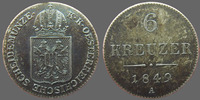 Autriche, Austria, osterreich Autriche, Ostereich, Austria, François Joseph I, 6 kreuzers 1849 A, J.283 TTB à SUPERBE Foto