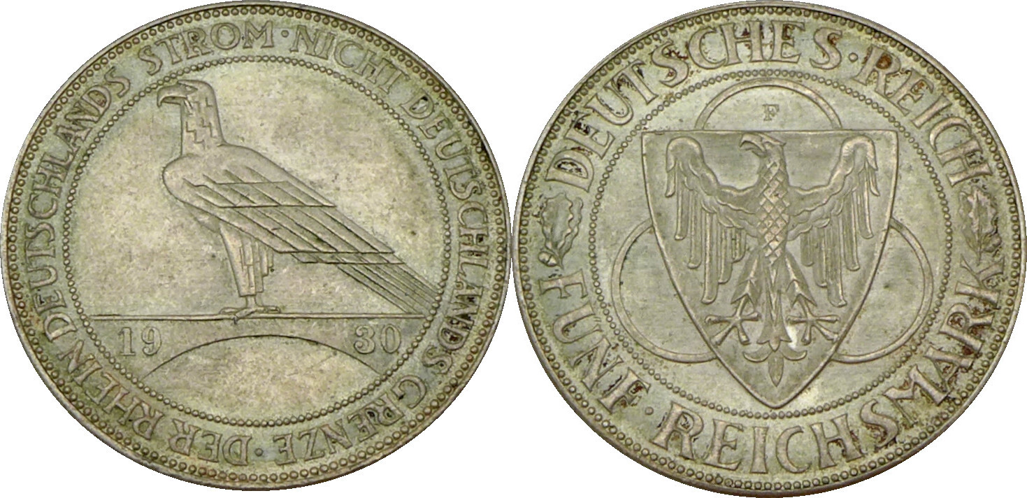 Deutschland Weimarer Republik Reichsmark F Zur