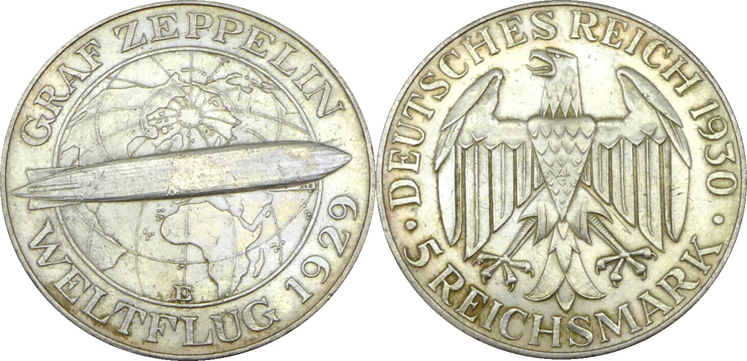 Deutschland Weimarer Republik Reichsmark E Zum Weltflug Des