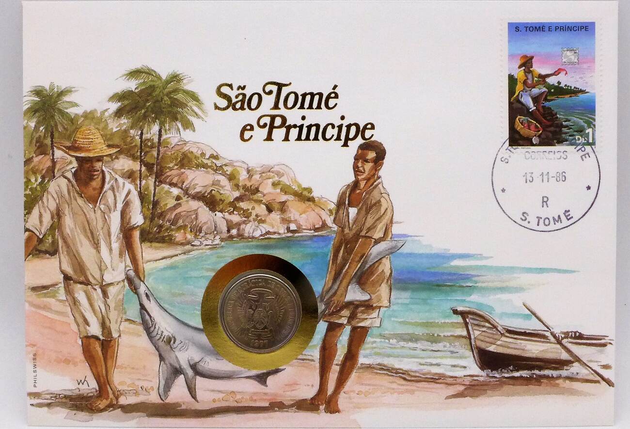 Sao Tome Und Principe St Thomas Und Prinzeninsel 5 Dobras 1977