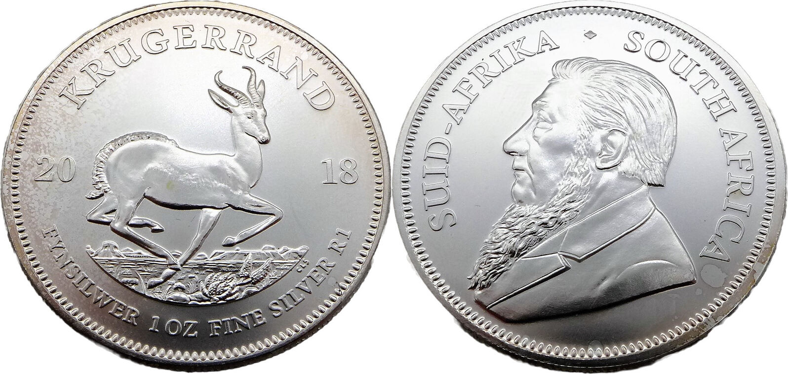 Südafrika 1 Krügerrand 1 Oz 2018 Springbock Stempelglanz MA Shops