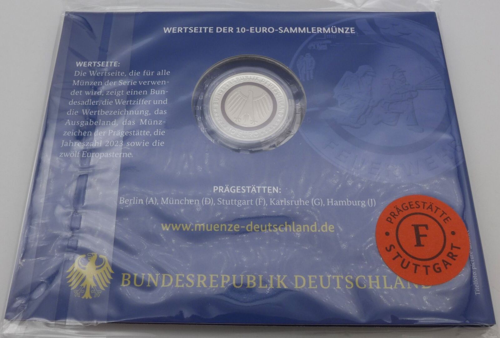 Bundesrepublik Deutschland BRD 10 Euro 2023 F 10 Euro Sammlermünze