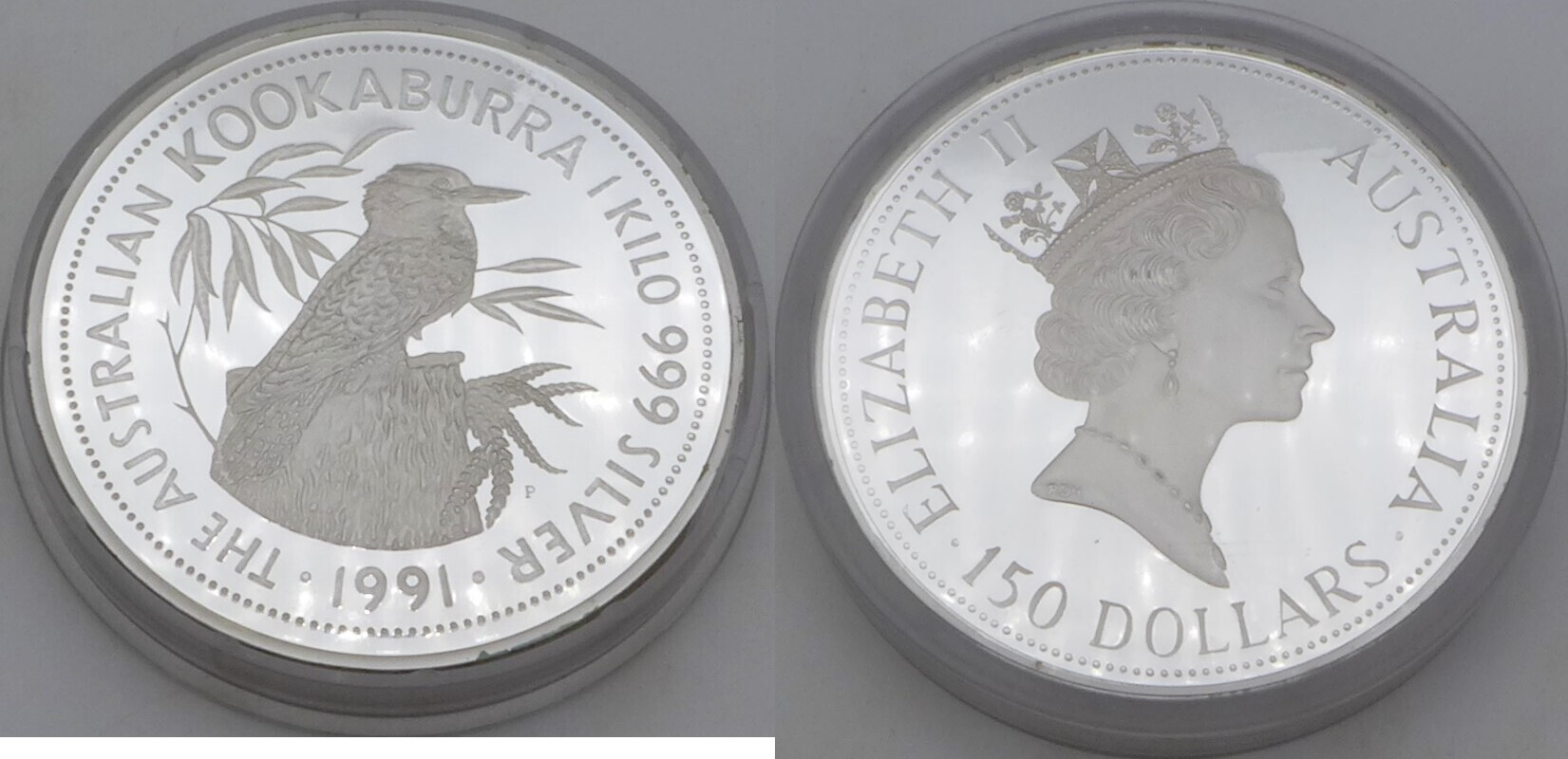 Australien 150 Dollars 1991 The Australian Kookaburra 1 Kilo 999