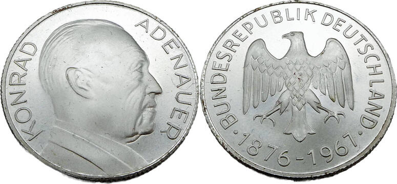 Bundesrepublik Deutschland Brd Medaille Portrait Von Konrad Adenauer