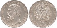 Deutschland Baden 5 Mark J27 5 Mark Friedrich I. "G"