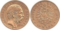 Deutschland Sachsen 10 Mark Gold J261 10 Mark Gold Albert "E"