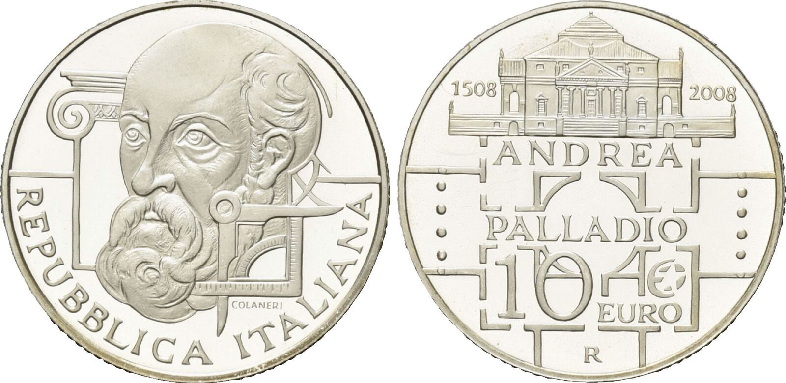 Italien 10 Euro 2008 500 Geburtstag Von Andrea Palladio PP MA Shops