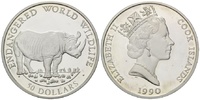 Cook Inseln, 50 Dollars Nashorn - Endangered World Wildlife,