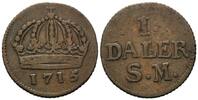 Schweden, Daler Silvermynt Karl XII., 1697-1718, Notmünze,