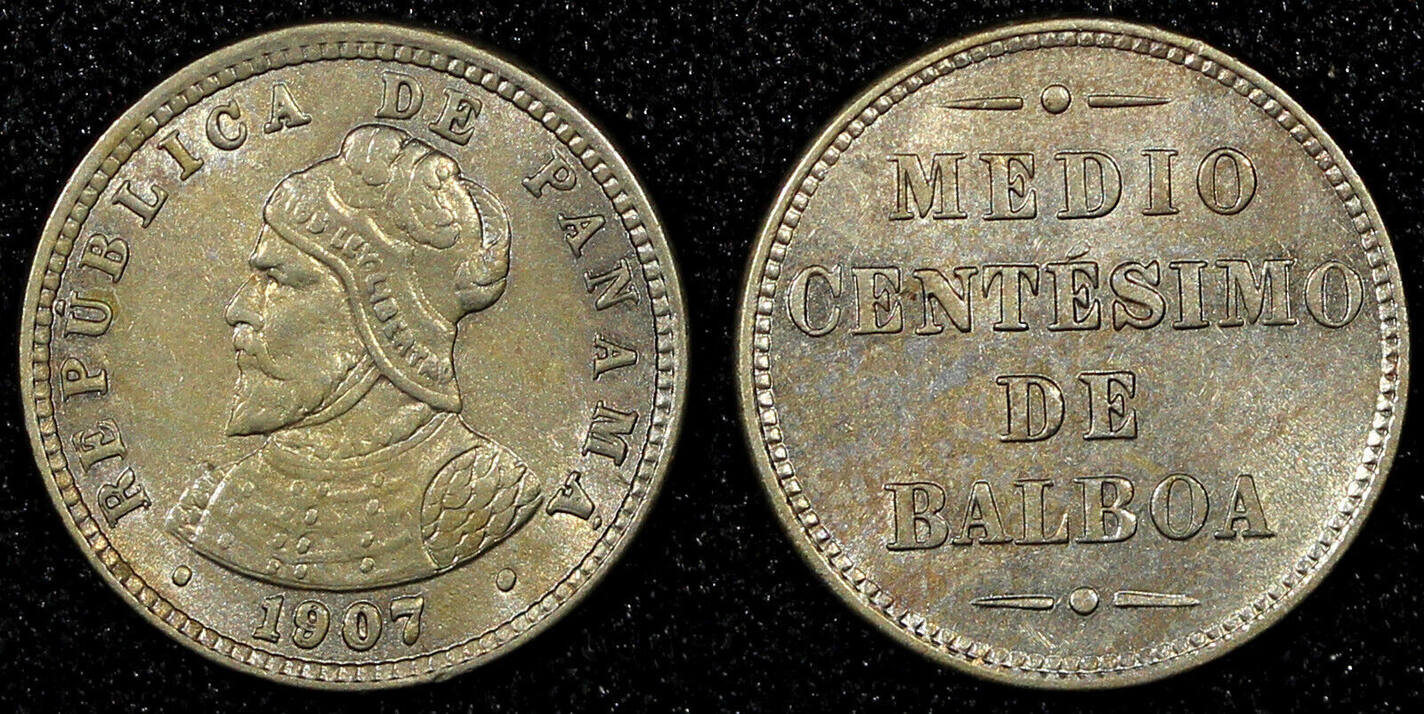 Centesimo Panama Copper Nickel Balboa Unc Km Unz