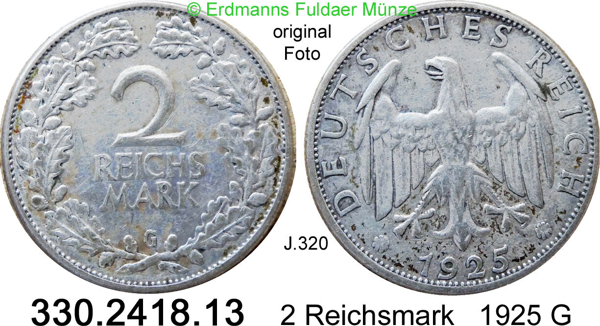 Deutschland Weimarer Republik Reichsmark G G J