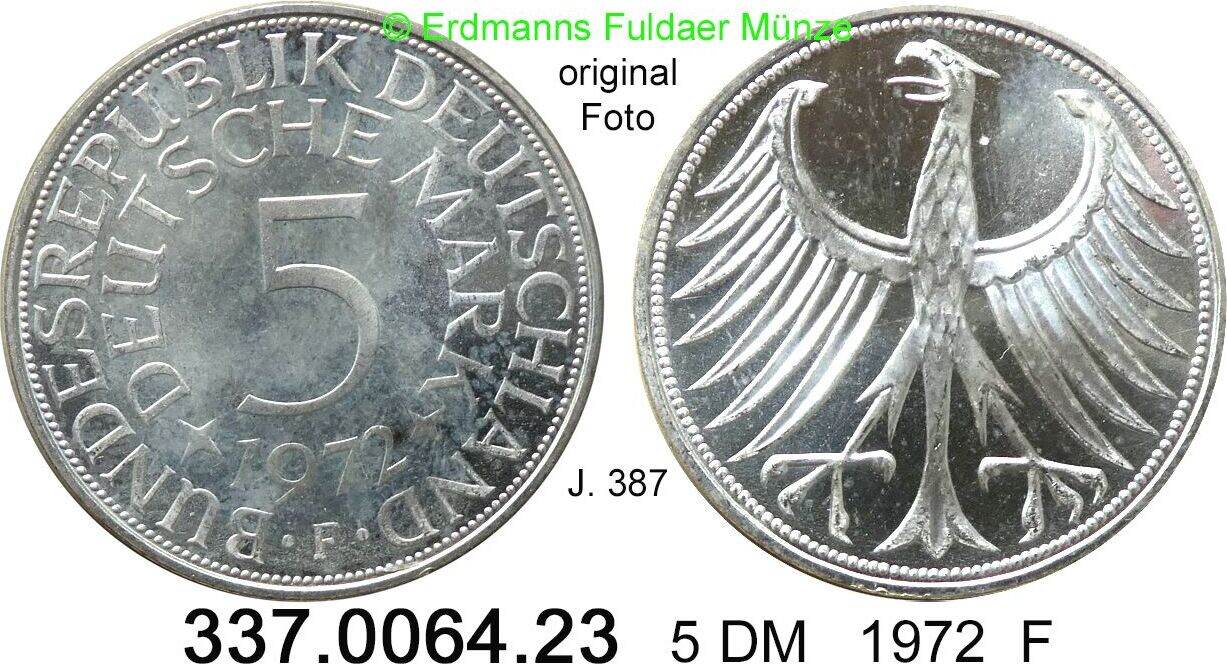 Deutschland Brd Dm F Kursm Nze Silber J Unc