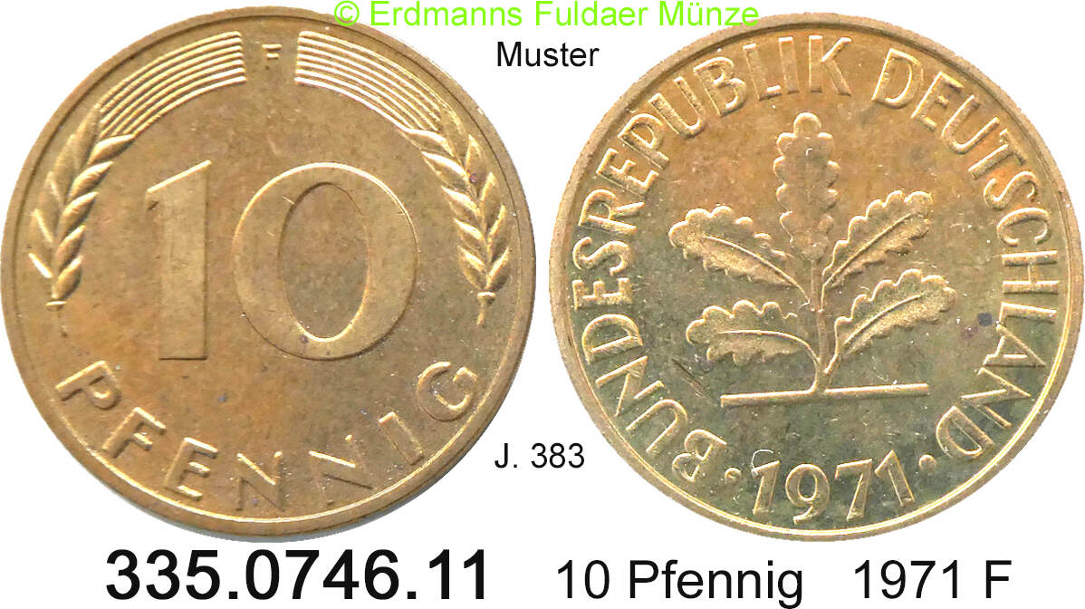 Brd Pfennig F J Unc Ma Shops