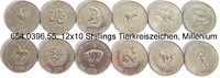 Somalia 12x10 Shillings *64-*75 Tierkreiszeichen Kursmünzensatz . 654.0397.55