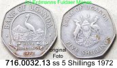 Uganda 5 Shillings *A6 KM18 RAR . 716.0032.13