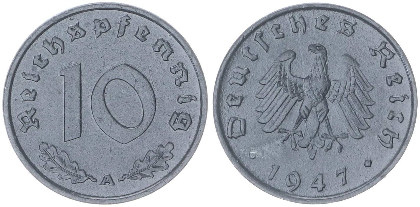 Deutschland Alliierte Besetzung 10 Pfennig 1947 A vorzüglich MA Shops