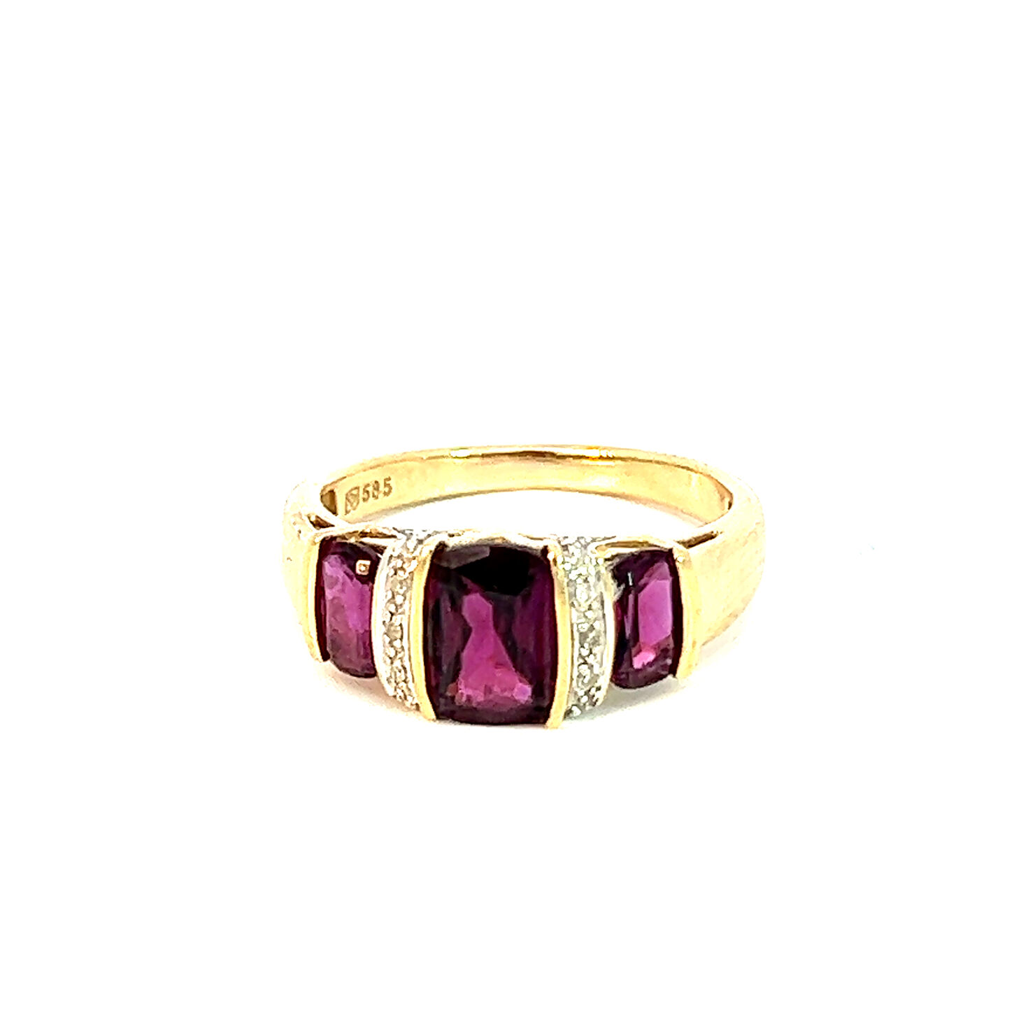 Gold Ring Mit Almandin Und Sehr Kleinen Diamanten G Ringgr E