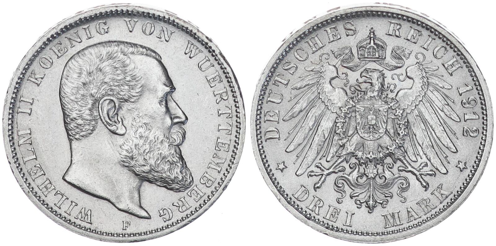 Deutsches Kaiserreich W Rttemberg Mark F Wilhelm Ii Vz St