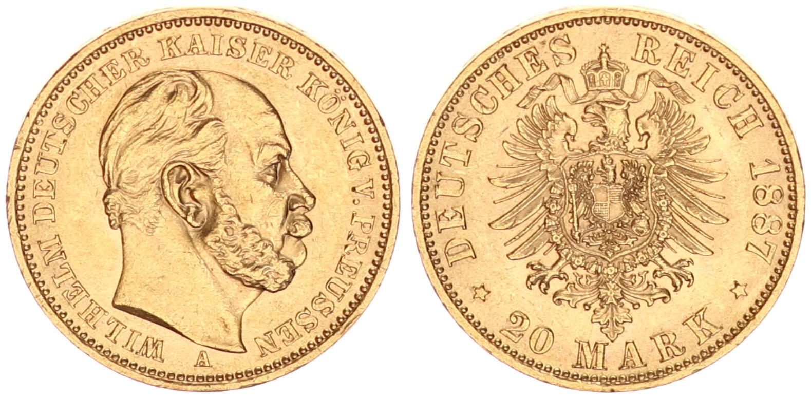 Preussen Deutsches Kaiserreich Mark A Goldmark Wilhelm I