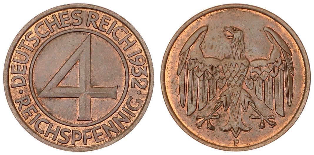 Weimar Pfennig F J Vz St Kupferpatina Ma Shops