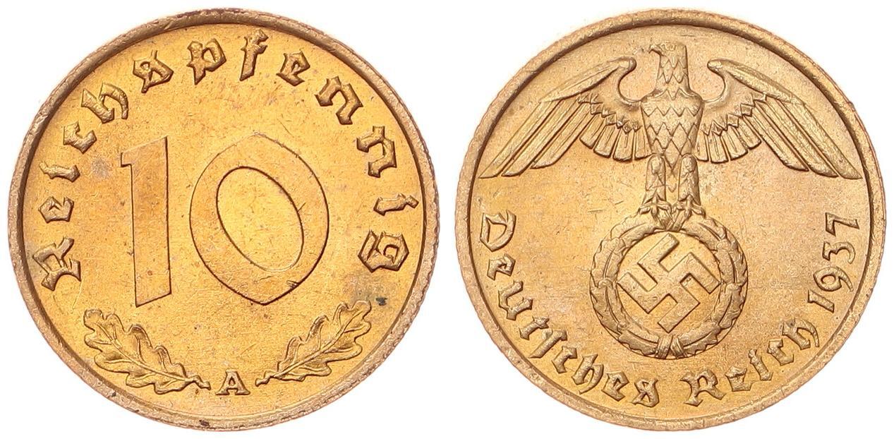 Deutschland Drittes Reich Pfennig A Fast Stempelglanz Ma Shops