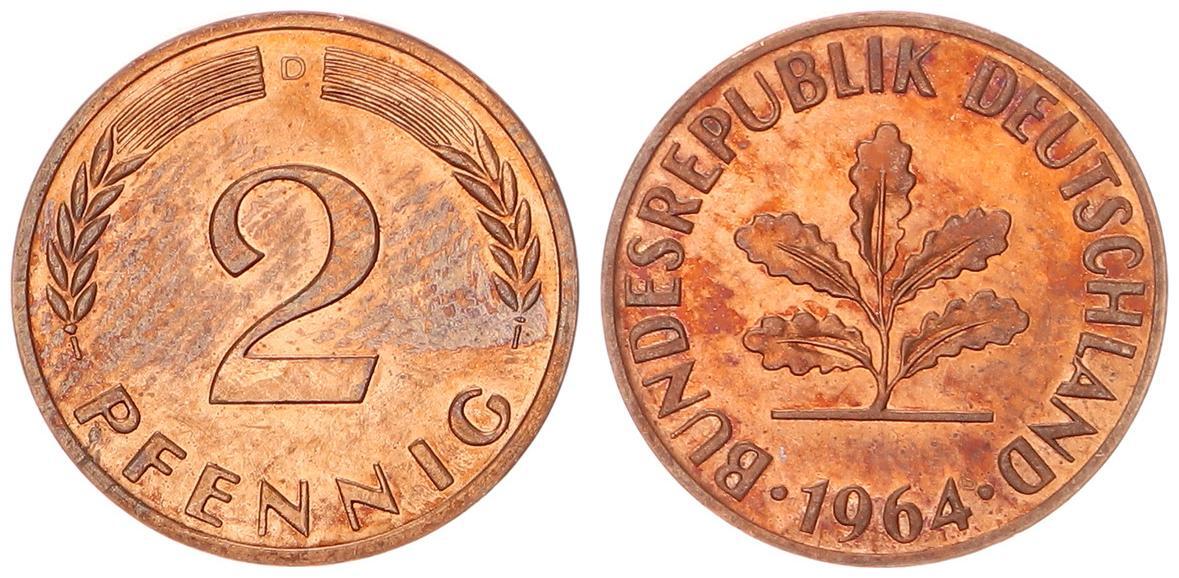 Deutschland Pfennig D Kursm Nze Nur Exemplare Polierte