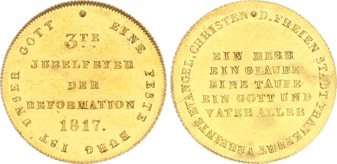 Frankfurt Stadt Altdeutschland 1 Dukat Gold 1817 Freie Stadt