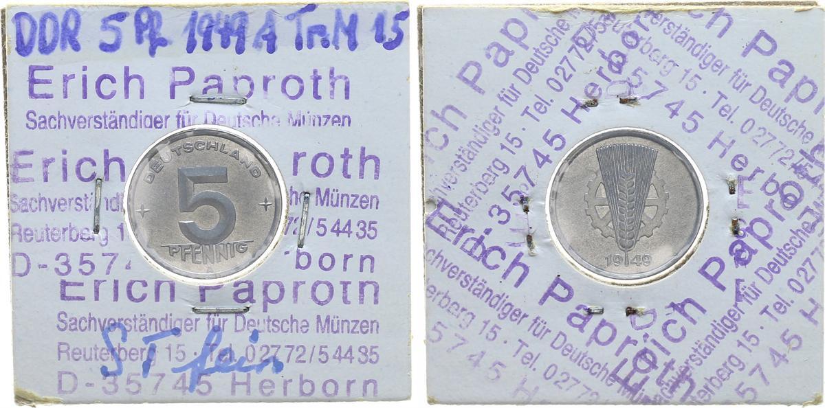 Ddr Deutsche Demokratische Republik Pfennig Mit Gutachten Paproth