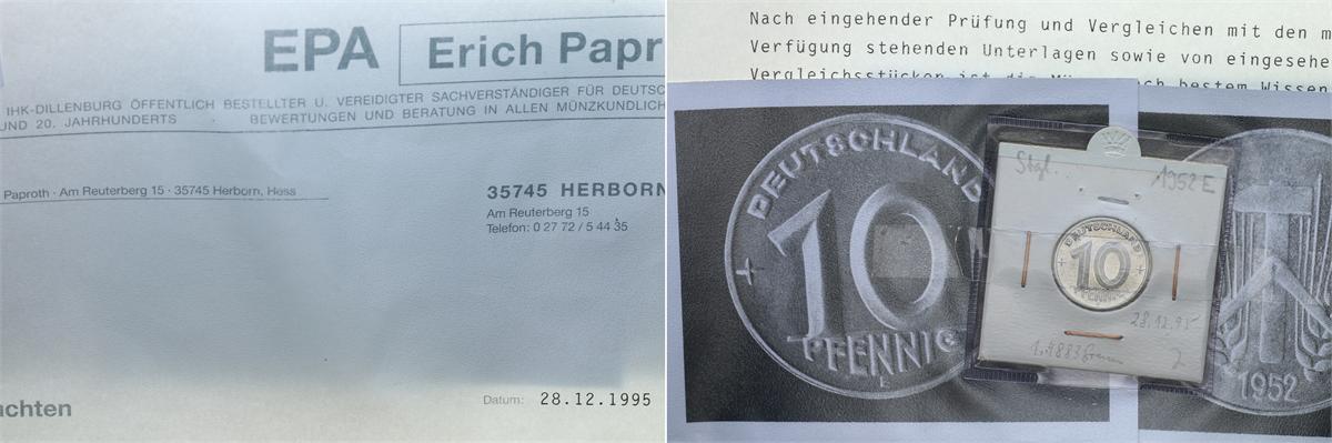 Ddr Deutsche Demokratische Republik Pfennig Mit Gutachten Paproth