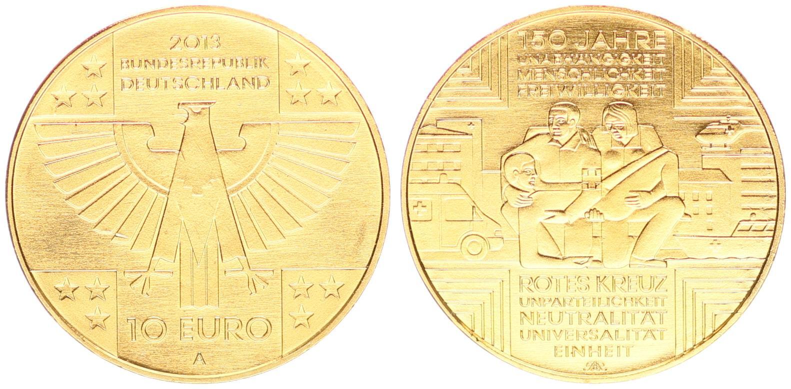 Deutschland Eurowährung 2013 A 10 Euro 150 Jahre Rotes Kreuz 2013