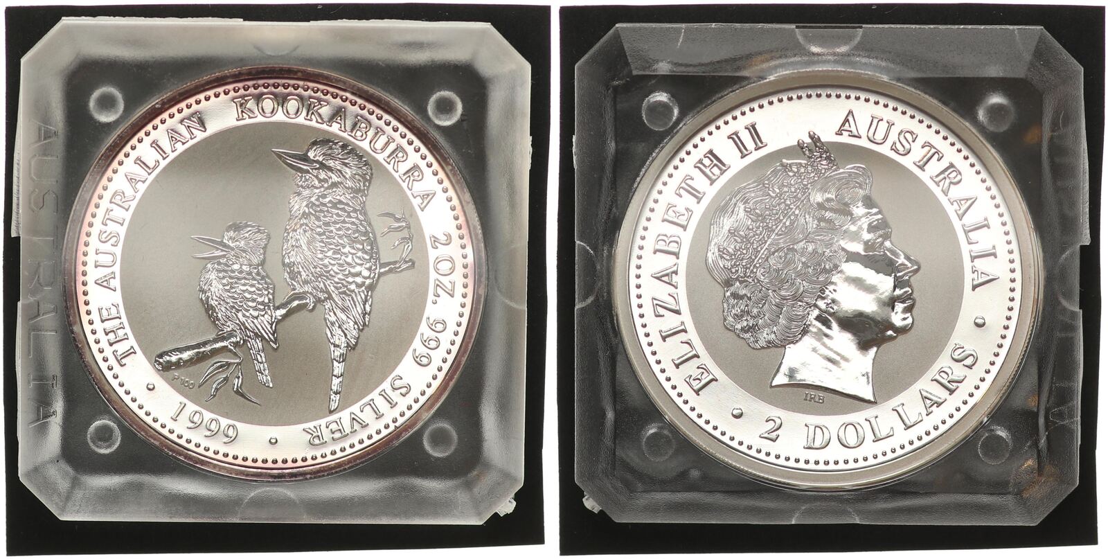 Australien Kookaburra 2 Unzen Silber 2 Dollar 1999 Australian