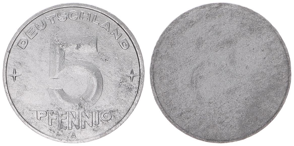 Ohne Ddr Pfennig Einseitiger Abschlag Der Wertseite Ss Vz Kleine