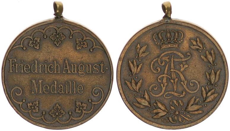 Deutschland Orden Friedrich August Medaille In Bronze Ss Vz Ma Shops