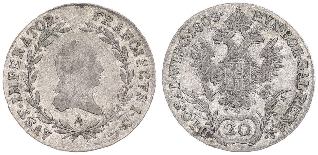 Deutschland Österreich 20 Kreuzer Franz I 20 Kreuzer 1808 A Franz I