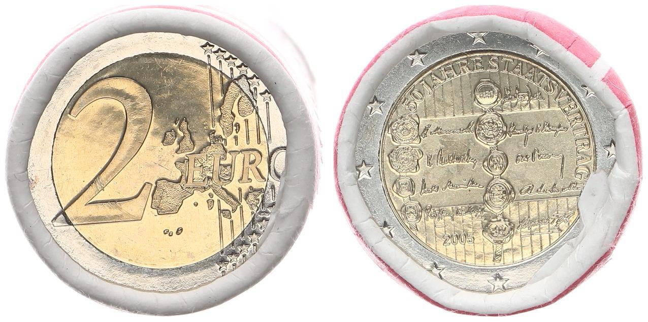 2 Euro Rolle 2005 Österreich 25x 2 Euro 50 Jahrestag des