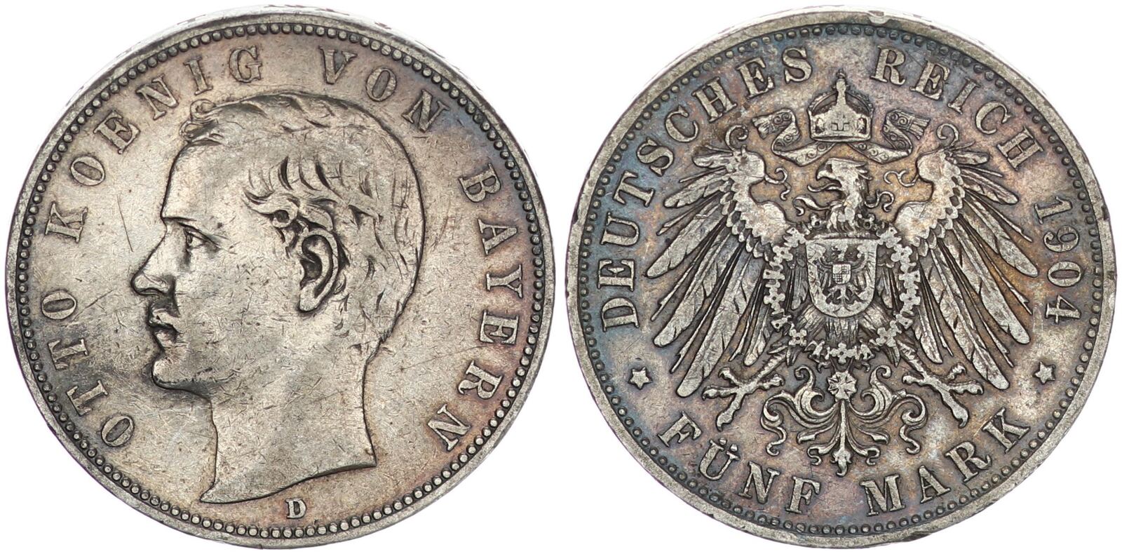 Bayern Deutsches Kaiserreich 5 Mark 1904 D Bayern 5 Reichsmark König