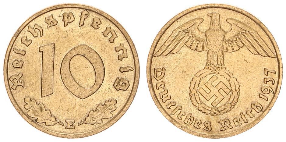 Deutschland Drittes Reich Pfennig E Ss Vz Ma Shops