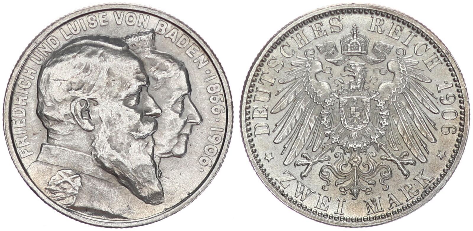 Deutsches Kaiserreich Baden Mark Reichsmark Friedrich Und