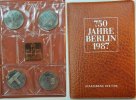 Deutschland / DDR 4 x 5 Mark 1987 Cu/Ni 750 Jahre Berlin 4 x 5 Mark 1987 Cu/Ni 4 x 5 Mark 1987 Cu/Ni 750 Jahre Berlin Themensatz mit Etui