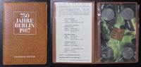 DDR Satz 4x 5 Mark + Medaille Münztasche 750 Jahr Berlin