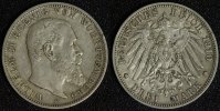 Württemberg 3 Mark Wilhelm II.