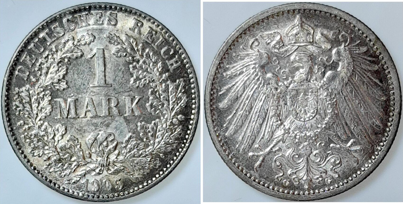 Deutschland 1 Mark 1905 G Prfr Leichte Beginnende Patina TOP J 017