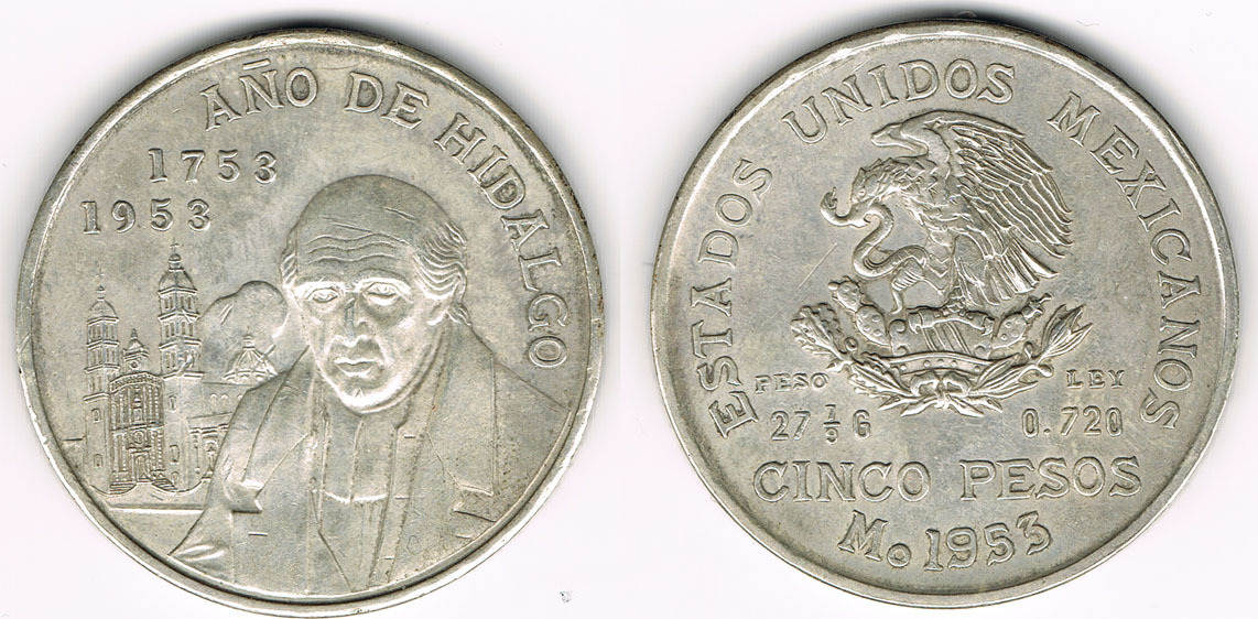 Mexico Mexiko Pesos Miguel Hidalgo Erhaltung Siehe Scan Sehr